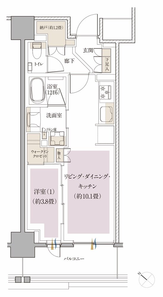 Brillia(ブリリア) 月島四丁目 間取り C type