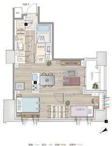 ルジェンテ横濱馬車道 間取り Dタイプ