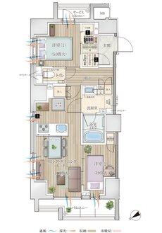 ルジェンテ横濱馬車道 間取り Cタイプ