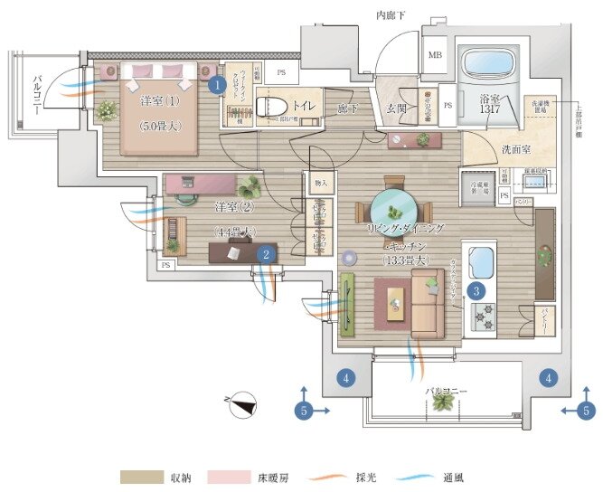 ルジェンテ横浜桜木町 間取り Dタイプ