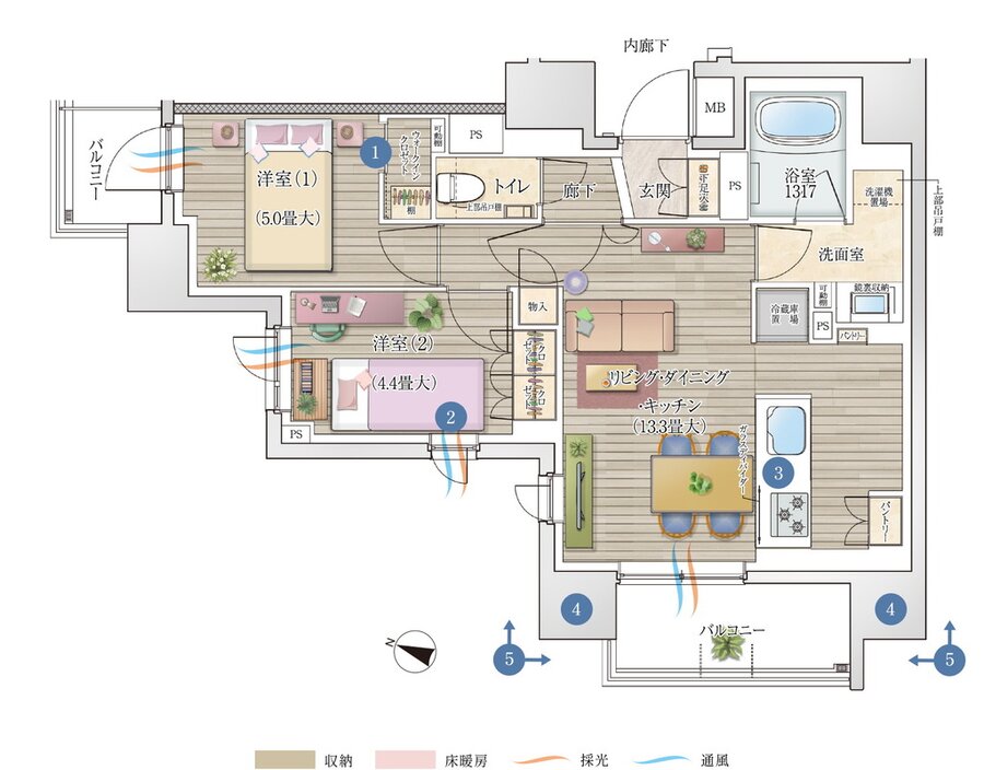 ルジェンテ横浜桜木町 間取り Dタイプ