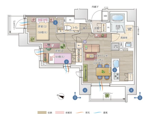 ルジェンテ横浜桜木町 間取り Dタイプ