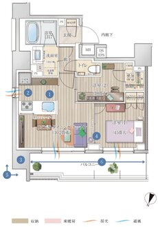 ルジェンテ横浜桜木町 間取り Eタイプ
