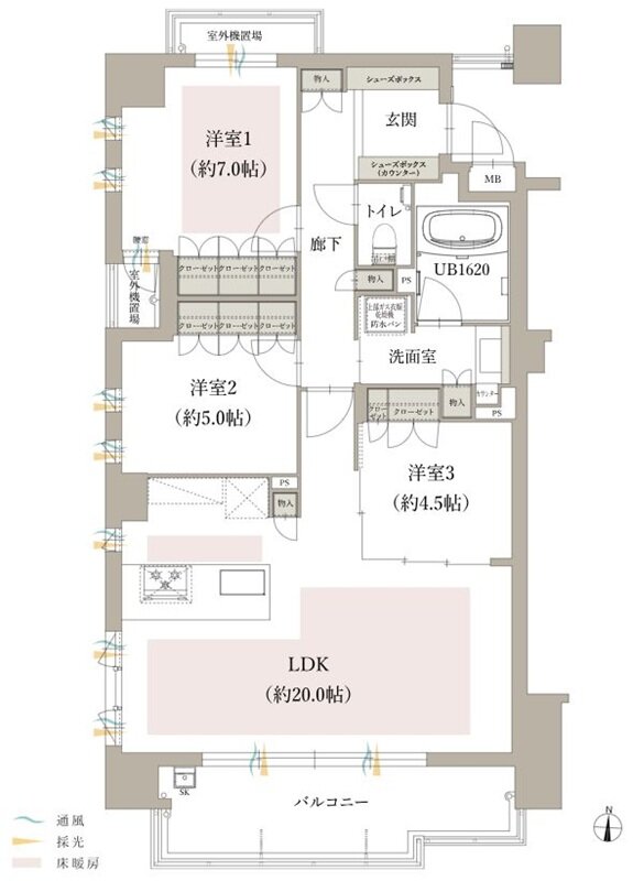 オーヴィジョン室見一丁目 間取り A type
