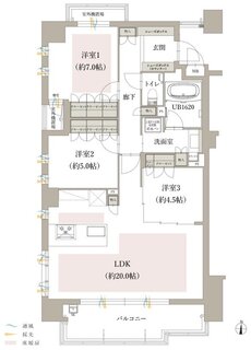 オーヴィジョン室見一丁目 間取り A type