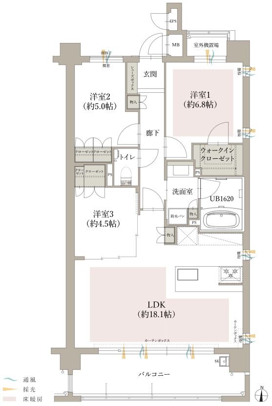 オーヴィジョン室見一丁目 間取り D type