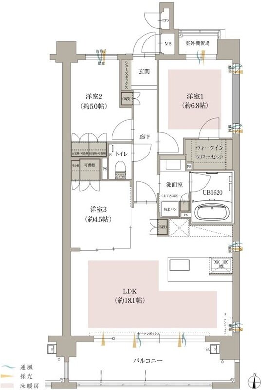 オーヴィジョン室見一丁目 間取り D type