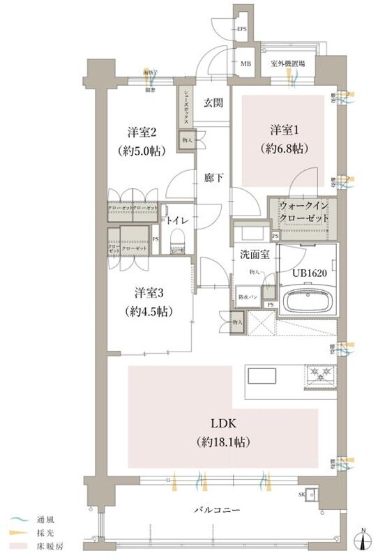 オーヴィジョン室見一丁目 間取り D type