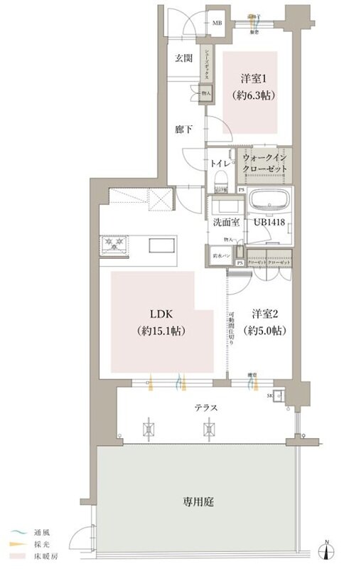 オーヴィジョン室見一丁目 間取り B1 type