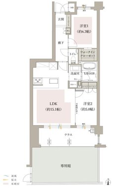 オーヴィジョン室見一丁目 間取り B1 type