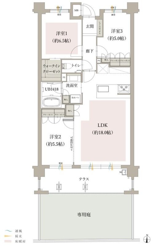 オーヴィジョン室見一丁目 間取り C1 type