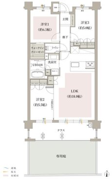 オーヴィジョン室見一丁目 間取り C1 type