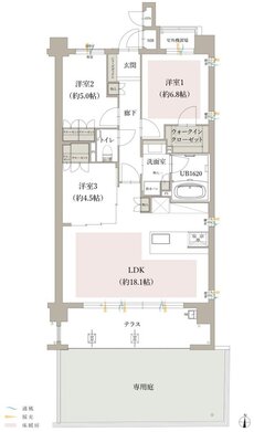 オーヴィジョン室見一丁目 間取り D1 type