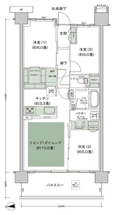 シティテラス志木 間取り A-B1a type