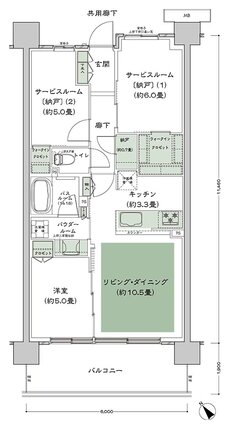 シティテラス志木 間取り C-F'3 type