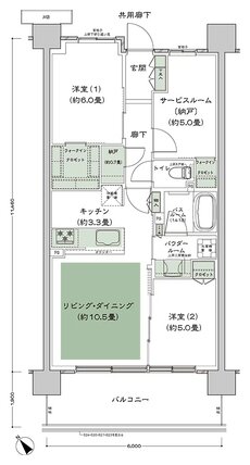 シティテラス志木 間取り C-F2 type