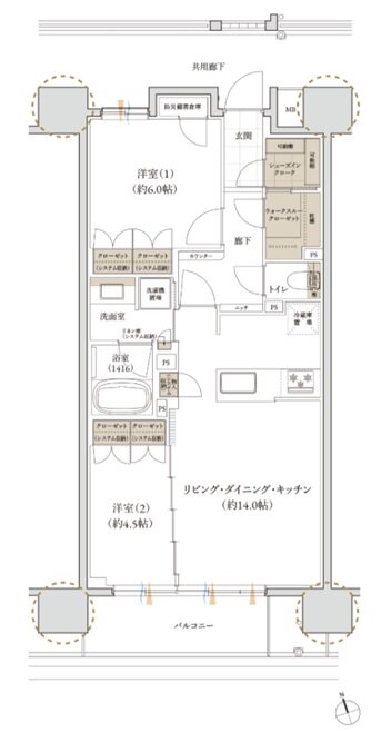 レ・ジェイド 那覇安里駅前 間取り B type