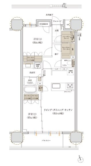 レ・ジェイド 那覇安里駅前 間取り B2 Type