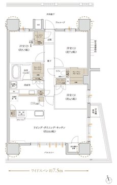 レ・ジェイド 那覇安里駅前 間取り E2 Type