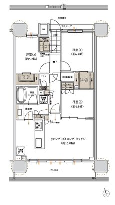 レ・ジェイド 那覇安里駅前 間取り D2 type