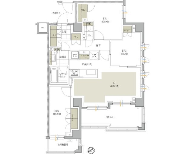 イノベイシア恵比寿 間取り D2タイプ