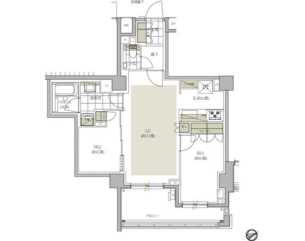 イノベイシア恵比寿 間取り Gタイプ