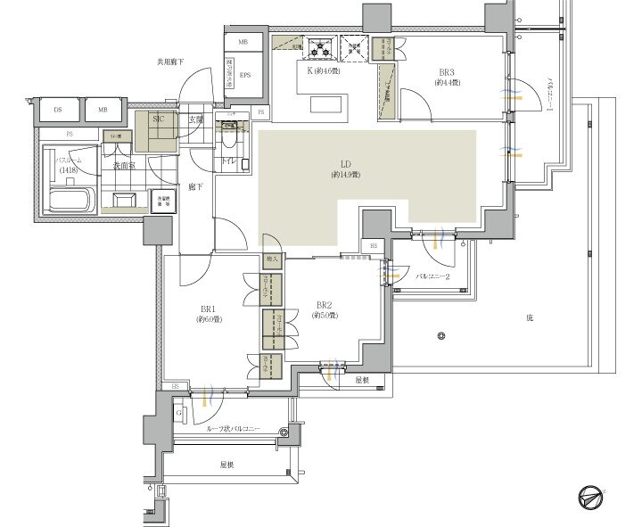 イノベイシア恵比寿 間取り H1タイプ