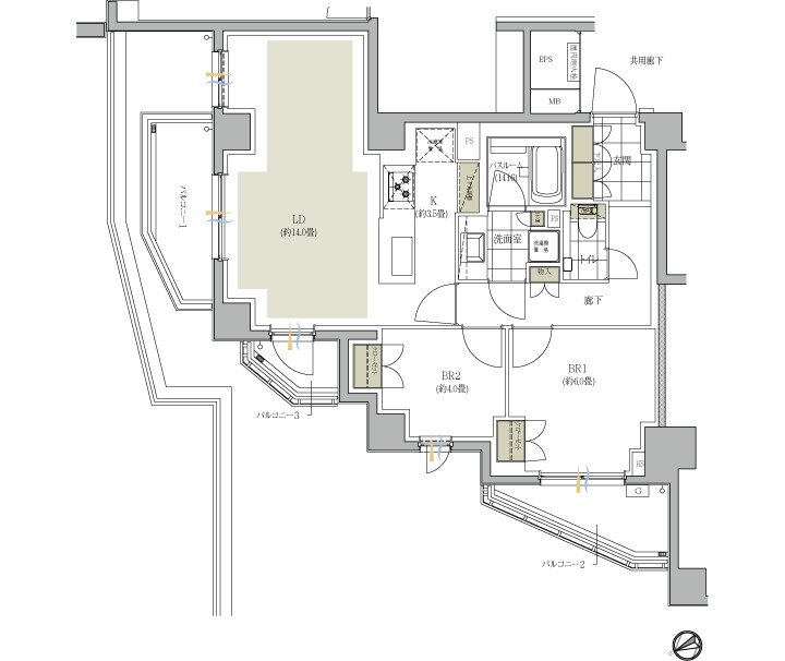 イノベイシア恵比寿 間取り Igタイプ
