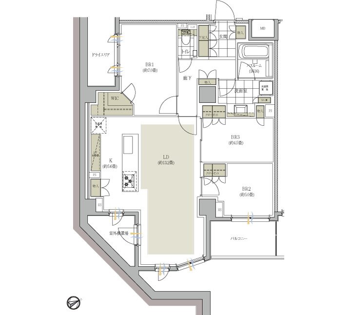 イノベイシア恵比寿 間取り Kgタイプ