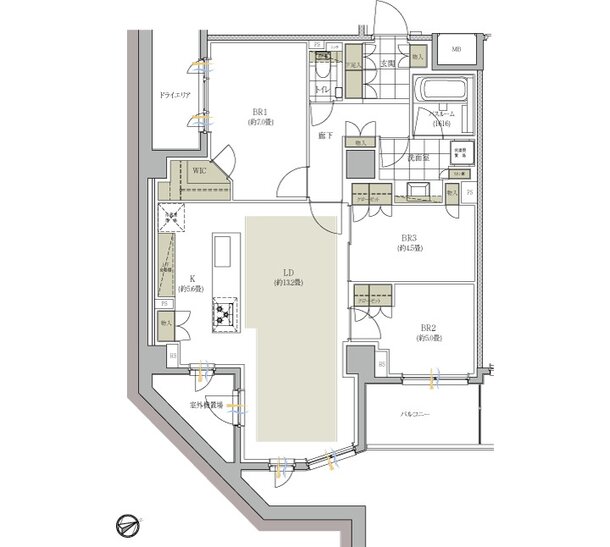 イノベイシア恵比寿 間取り Kgタイプ