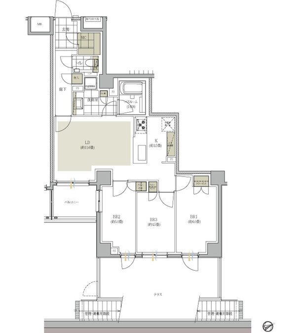 イノベイシア恵比寿 間取り Ftタイプ