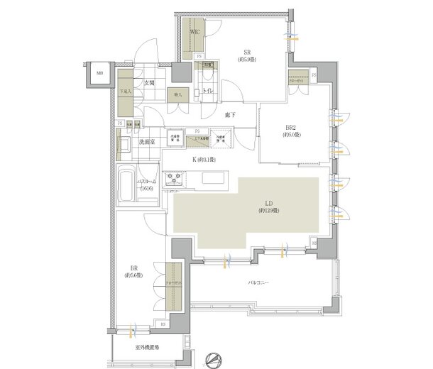 イノベイシア恵比寿 間取り D1タイプ