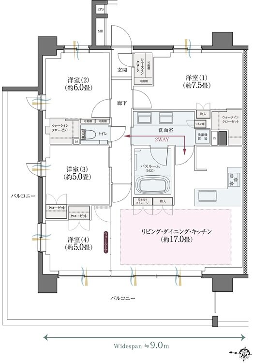 クリオ北浦和ガーデンコート 間取り Gタイプ【第1期2次予告】
