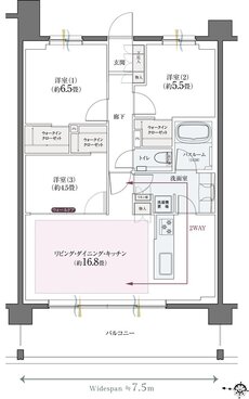 クリオ北浦和ガーデンコート 間取り E2タイプ【第1期2次予告】