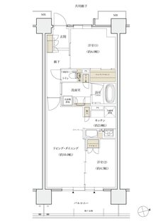 シエリア門真南駅前 間取り G TYPE