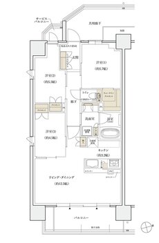 シエリア門真南駅前 間取り J TYPE