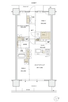 シエリア門真南駅前 間取り F TYPE