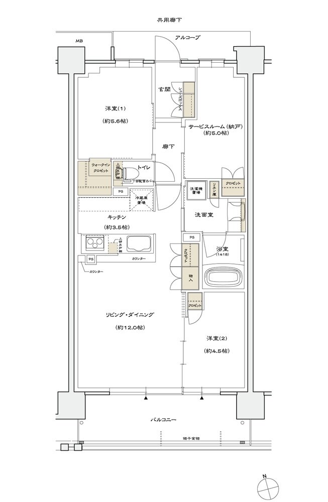 シエリア門真南駅前 間取り B1 TYPE