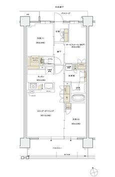 シエリア門真南駅前 間取り B1 TYPE