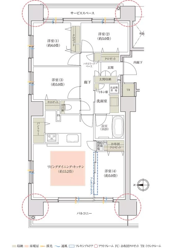 ミッドレジデンス帯広駅前 間取り A TYPE(ウィンターシーズン)