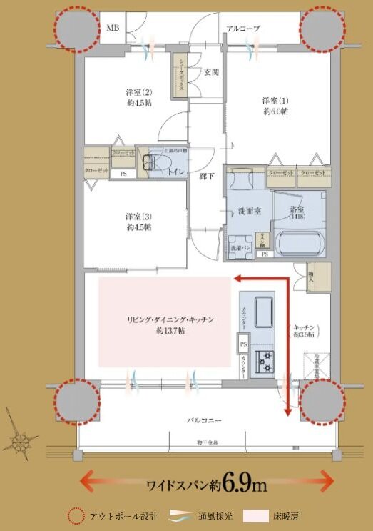 グランドパレス和泉府中駅前 間取り B type