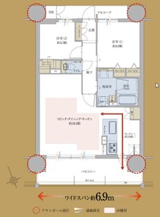 グランドパレス和泉府中駅前 間取り B type（メニュープラン）