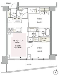 パークホームズ横浜伊勢町 間取り Eタイプ