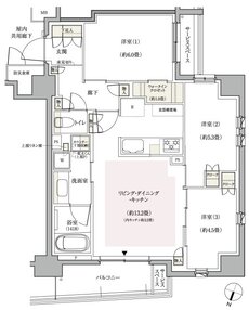 パークホームズ横浜伊勢町 間取り Aタイプ