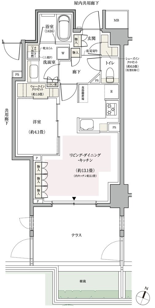 パークホームズ横浜伊勢町 間取り Gtタイプ