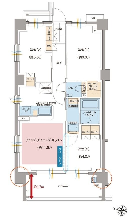 ガーラ・レジデンス南浦和プルミエ 間取り J type