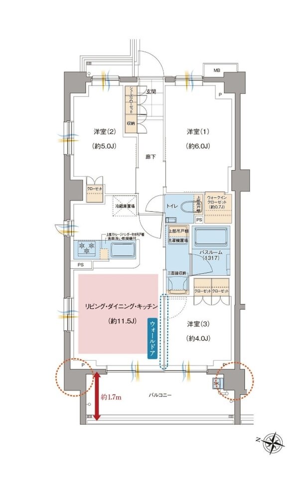ガーラ・レジデンス南浦和プルミエ 間取り J type