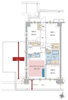 ガーラ・レジデンス南浦和プルミエ 間取り Dr type