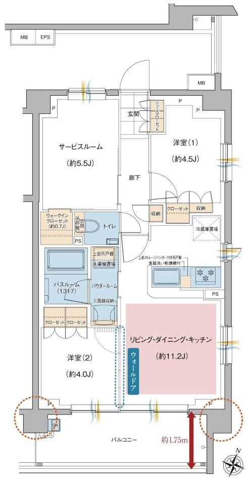 ガーラ・レジデンス南浦和プルミエ 間取り B type