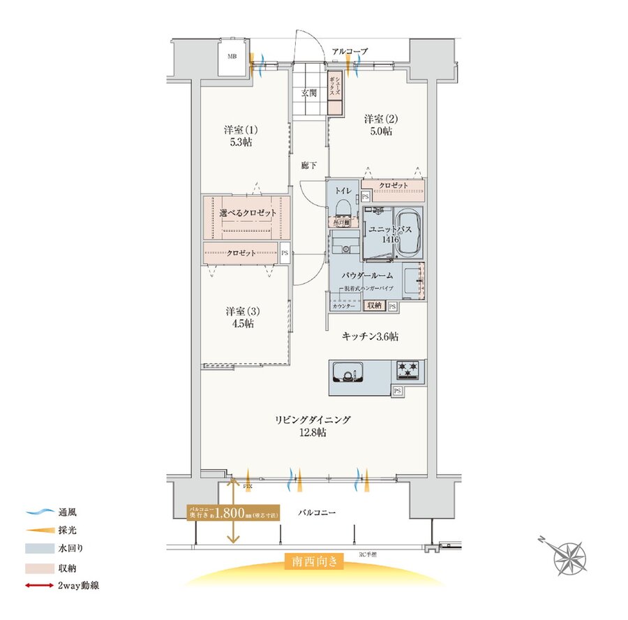 アルファステイツつくばみどりの 間取り E TYPE